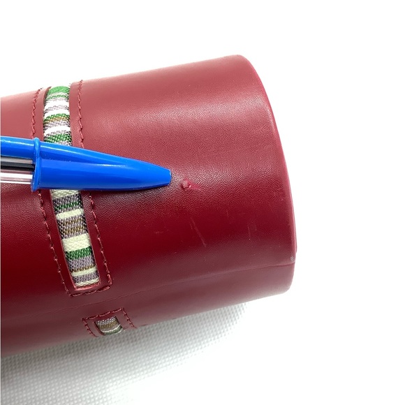 Tube Style Red Jewellery Roll Travel Case - Picture 6 of 16